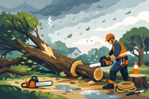 Read more about the article How to Handle Storm Damaged Trees Safely