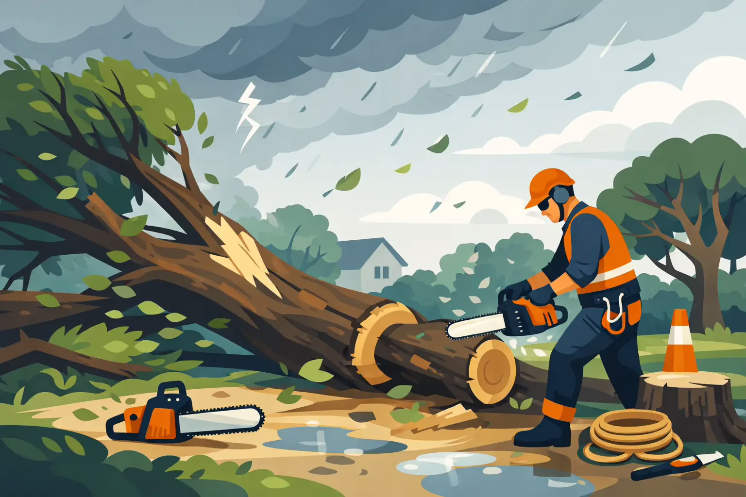 You are currently viewing How to Handle Storm Damaged Trees Safely