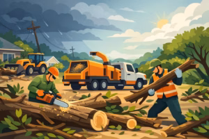 Read more about the article Clearing Fallen Tree Debris After a Storm