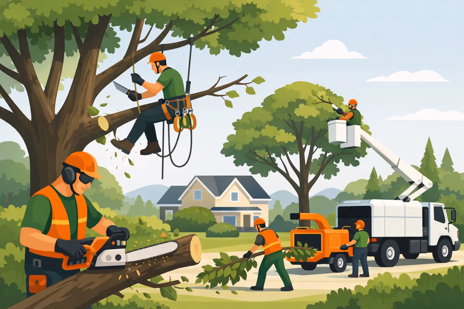 How Professional Tree Crews Work on Your Property