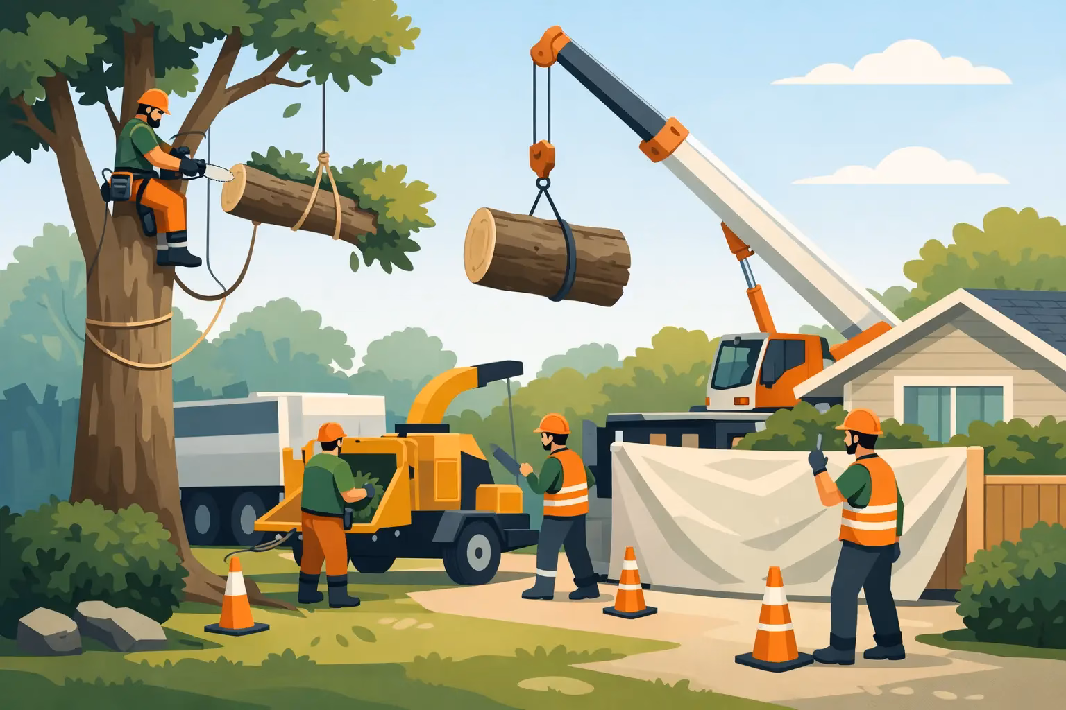 How Tree Crews Protect Property During Removal