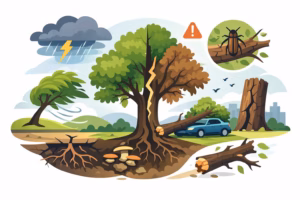 Read more about the article Top Causes of Tree Failure and Warning Signs