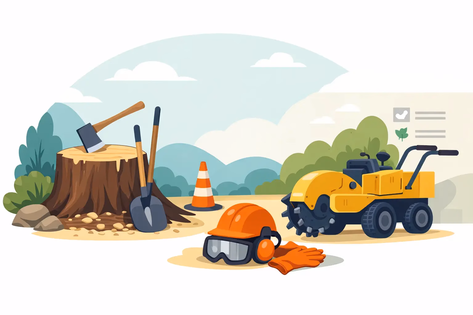 Your Guide to Stump Grinding Preparation